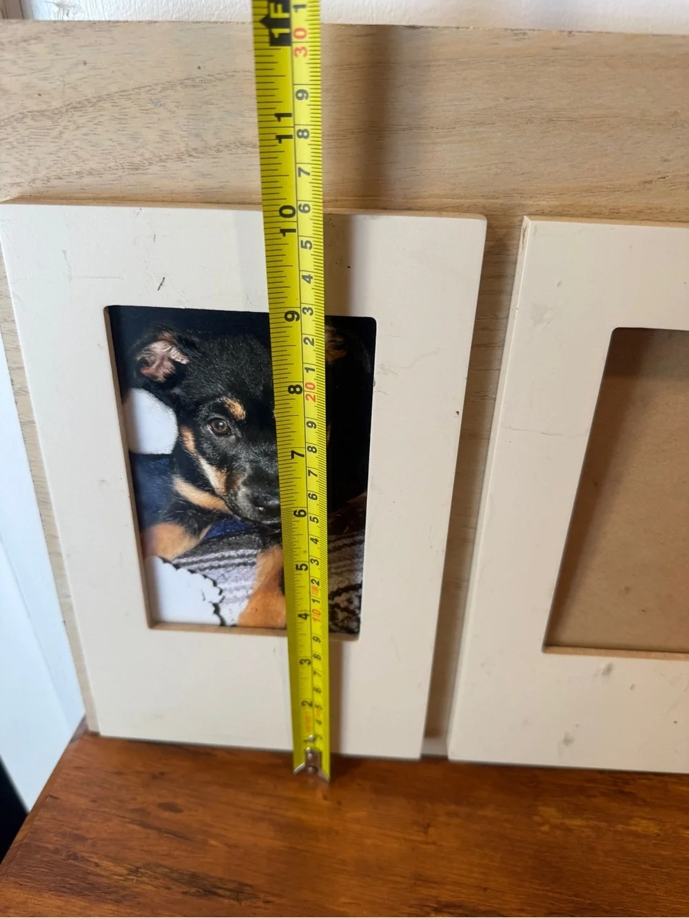 Beige Triple Photo Frame Wall Display